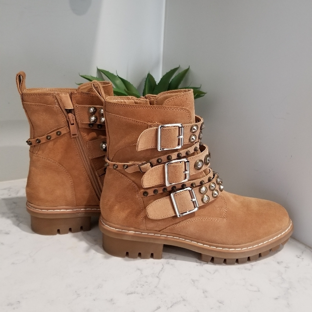 Aldo- Suede Buckle Ankle Boots